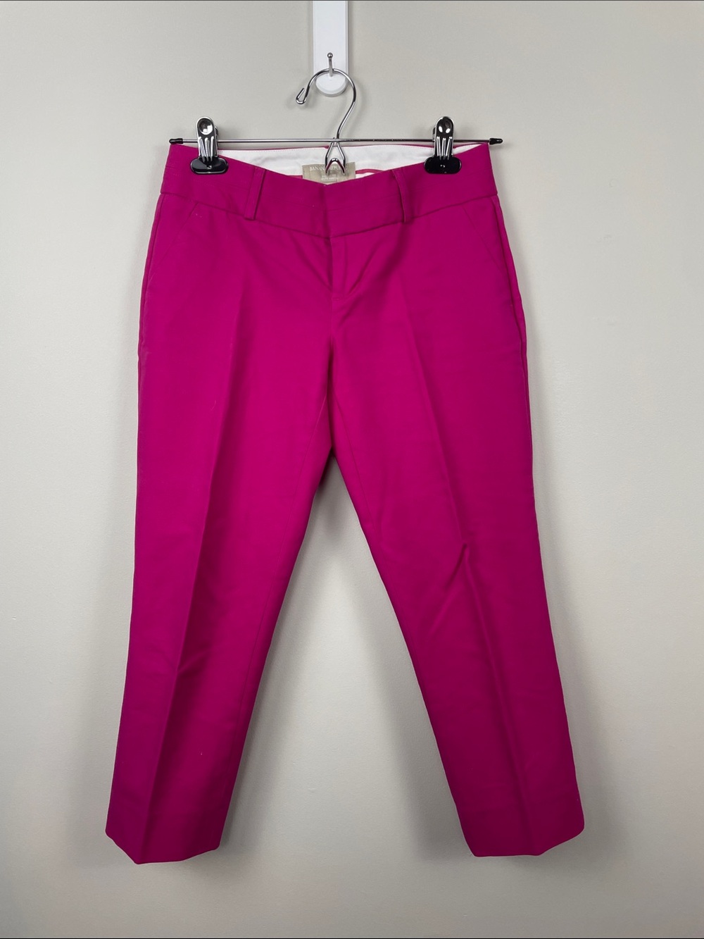 Banana Republic Fuchsia Cropped Tailored Pants